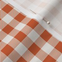 buffalo plaid orange and white