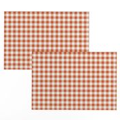 buffalo plaid orange and white