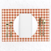 buffalo plaid orange and white