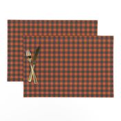 burnt orange and charcoal buffalo plaid fabric