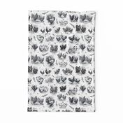 Poultry Envy White Black Toile 1/2 smaller