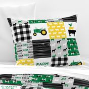 farm life - wholecloth green, custom yellow, and black - woodgrain