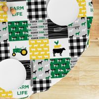 farm life - wholecloth green, custom yellow, and black - woodgrain
