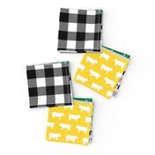 farm life - wholecloth green, custom yellow, and black - woodgrain