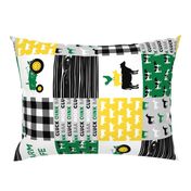 farm life - wholecloth green, custom yellow, and black - woodgrain (90)