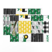 farm life - wholecloth green, custom yellow, and black - woodgrain (90)