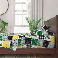 farm life - wholecloth green, custom yellow, and black - woodgrain (90)
