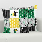 farm life - wholecloth green, custom yellow, and black - woodgrain (90)