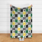 farm life - wholecloth green, custom yellow, and black - woodgrain (90)