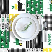 farm life - wholecloth green, custom yellow, and black - woodgrain (90)