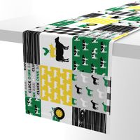 farm life - wholecloth green, custom yellow, and black - woodgrain (90)