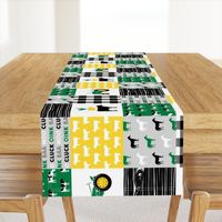 farm life - wholecloth green, custom yellow, and black - woodgrain (90)