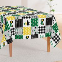 farm life - wholecloth green, custom yellow, and black - woodgrain (90)