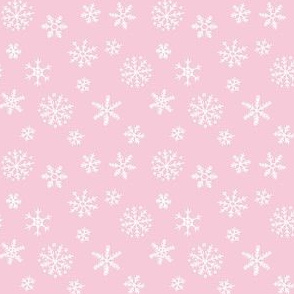 Snowflakes on pale pink
