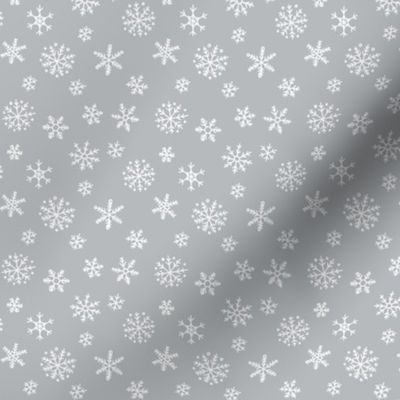 Snowflakes on light grey