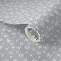 Snowflakes on light grey