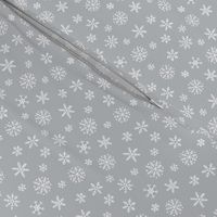 Snowflakes on light grey