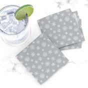 Snowflakes on light grey