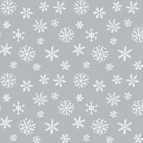 Snowflakes on light grey