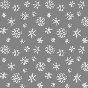 Snowflakes on dark grey