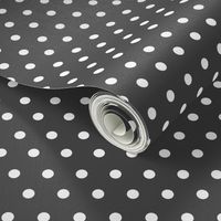 Grey & White Polka