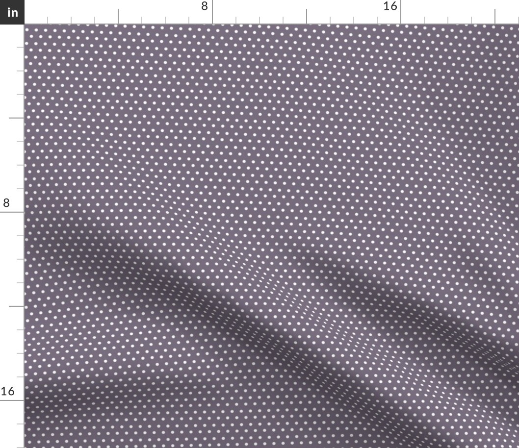 8" Lilac & White Polka Dots 