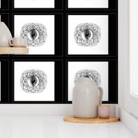 Eye_See_Lotus-Black & white-forCushion