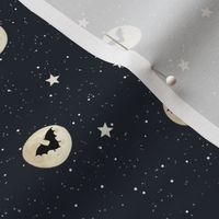 Bats and Moons Halloween Night Sky