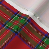 Royal Stewart universal tartan, wide red band, 3"