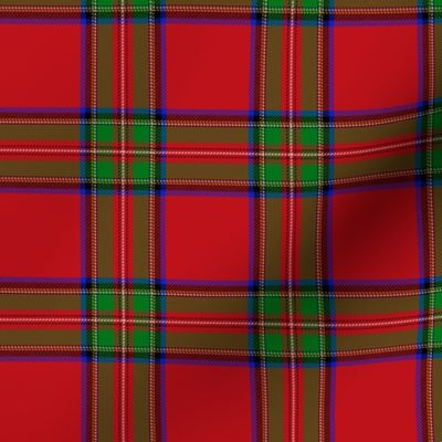 Royal Stewart universal tartan, wide red band, 3"