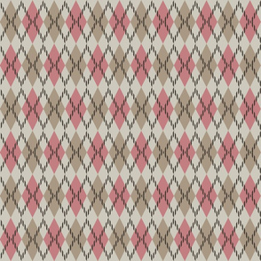 pink and beige argyle 4