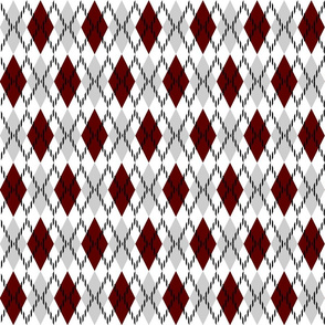 red gray and white argyle