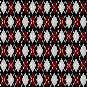 black red and gray argyle