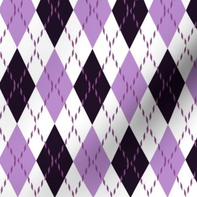 purple and white argyle 7
