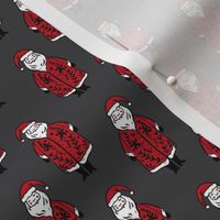 santa fabric // winter christmas santa claus design kids holiday father christmas - grey