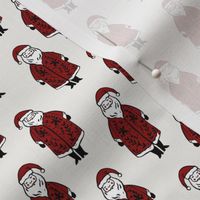 santa fabric // winter christmas santa claus design kids holiday father christmas - white ruby