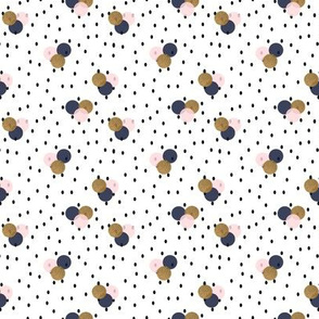 Navy Gold Blush Dotty dots