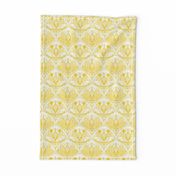 Warm Golden Yellow Art Nouveau Lotus Lace - small