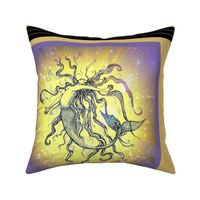 Mermaid #2-GoldPurple-For cushions