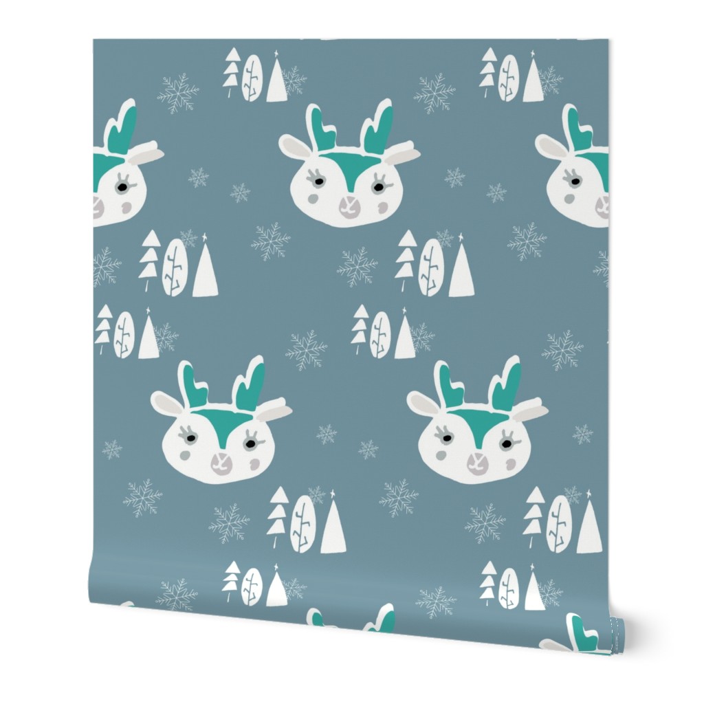 Christmas white deer