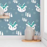 Christmas white deer