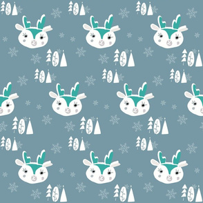 Christmas white deer