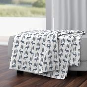 Woodland Moose Baby Design – Navy + Grey Plaid Buffalo Plaid Check Forest Baby Boy Nursery Bedding