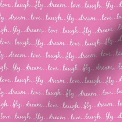 Dream... Love... Laugh... Fly (on pink) - Best Friend Coordinate for Girls GingerLous