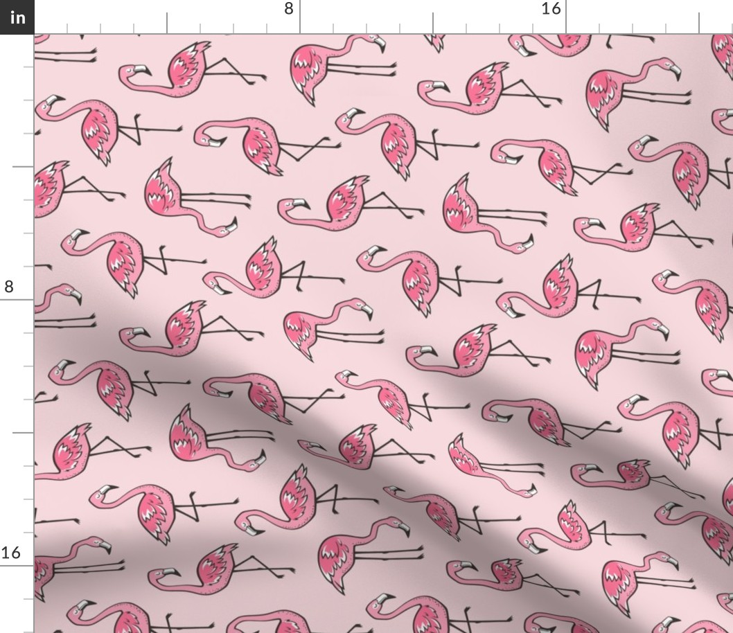 Flamingos in Pink Rotated