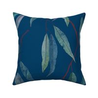 Eucalyptus leaves on blue /2/ 