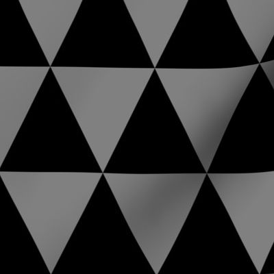 Three Inch Medium Gray and Black Triangles