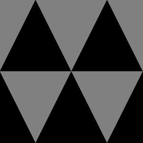 Three Inch Medium Gray and Black Triangles