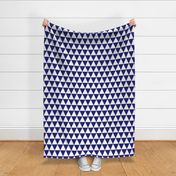 Three Inch Midnight Blue and White Triangles