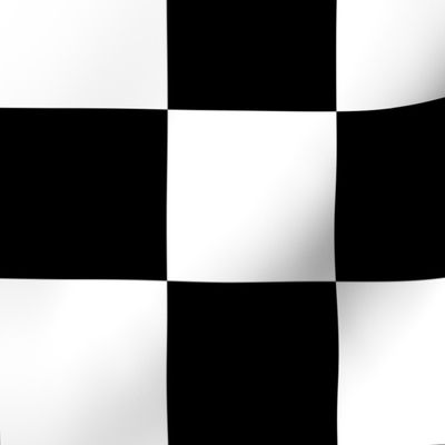 Three Inch Black and White Checkerboard Squares